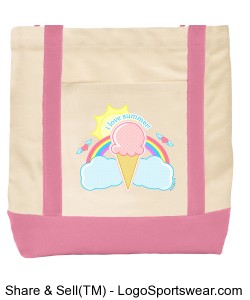Ice Cream Summer Tote Bag Design Zoom