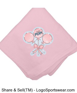 Lollipops with Bow Pink Blanket Design Zoom